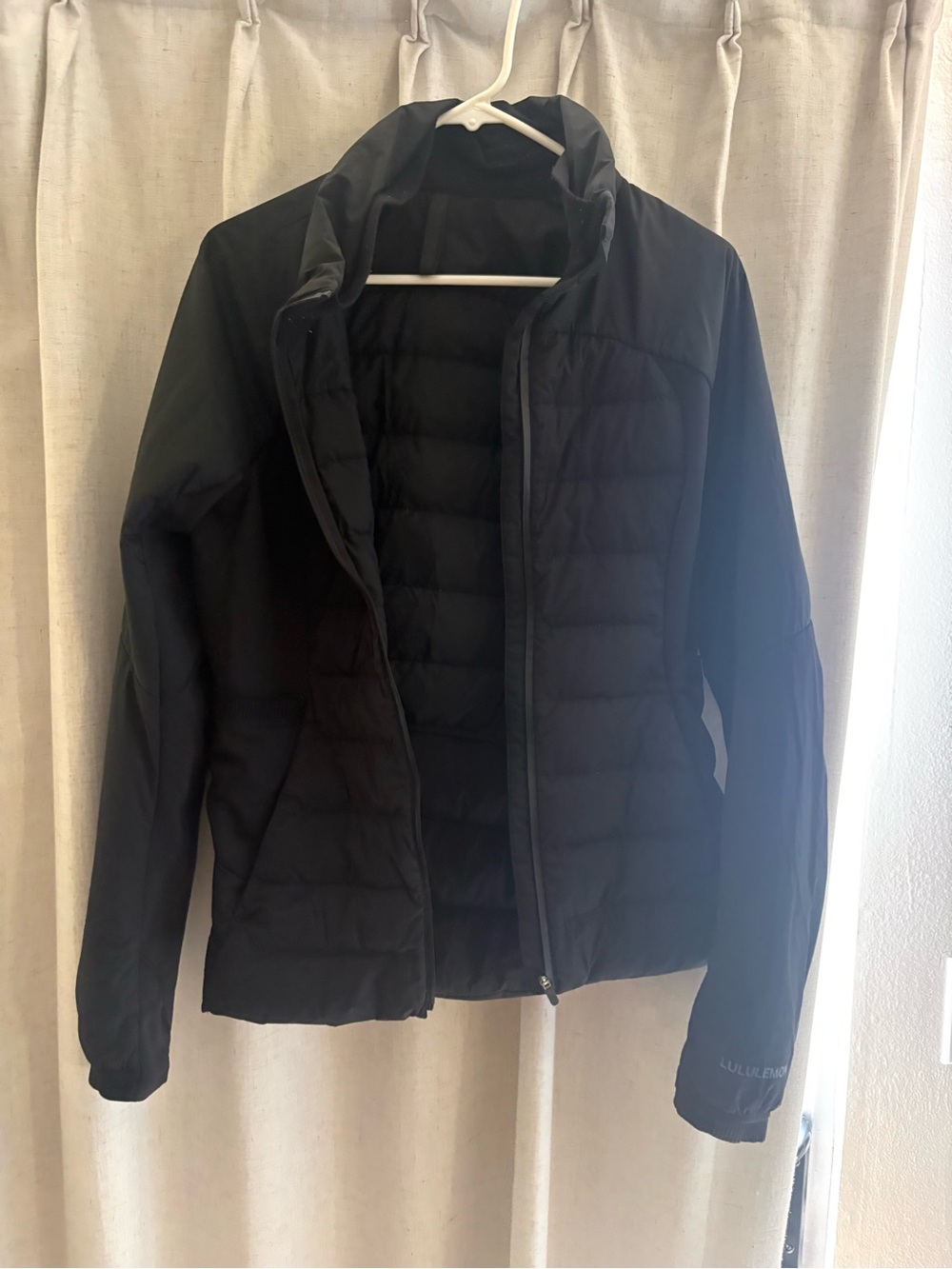 Lululemon Black Quilted Insulated Running Jacket Size 10